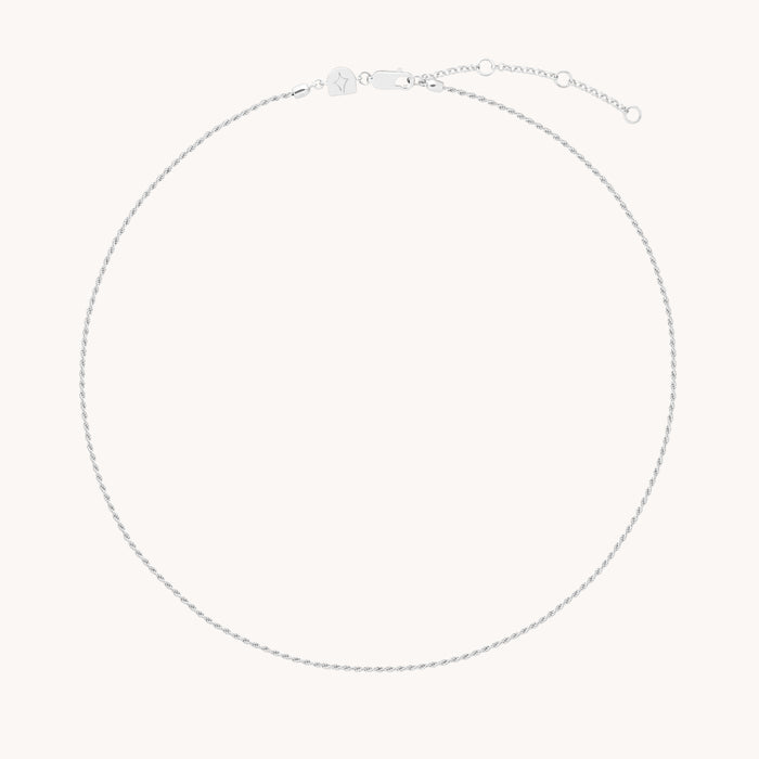 Essential Rope Chain Necklace in Silver