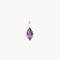 Amethyst Marquise Charm 9k White Gold