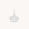 Crown Pavé Charm 9k White Gold