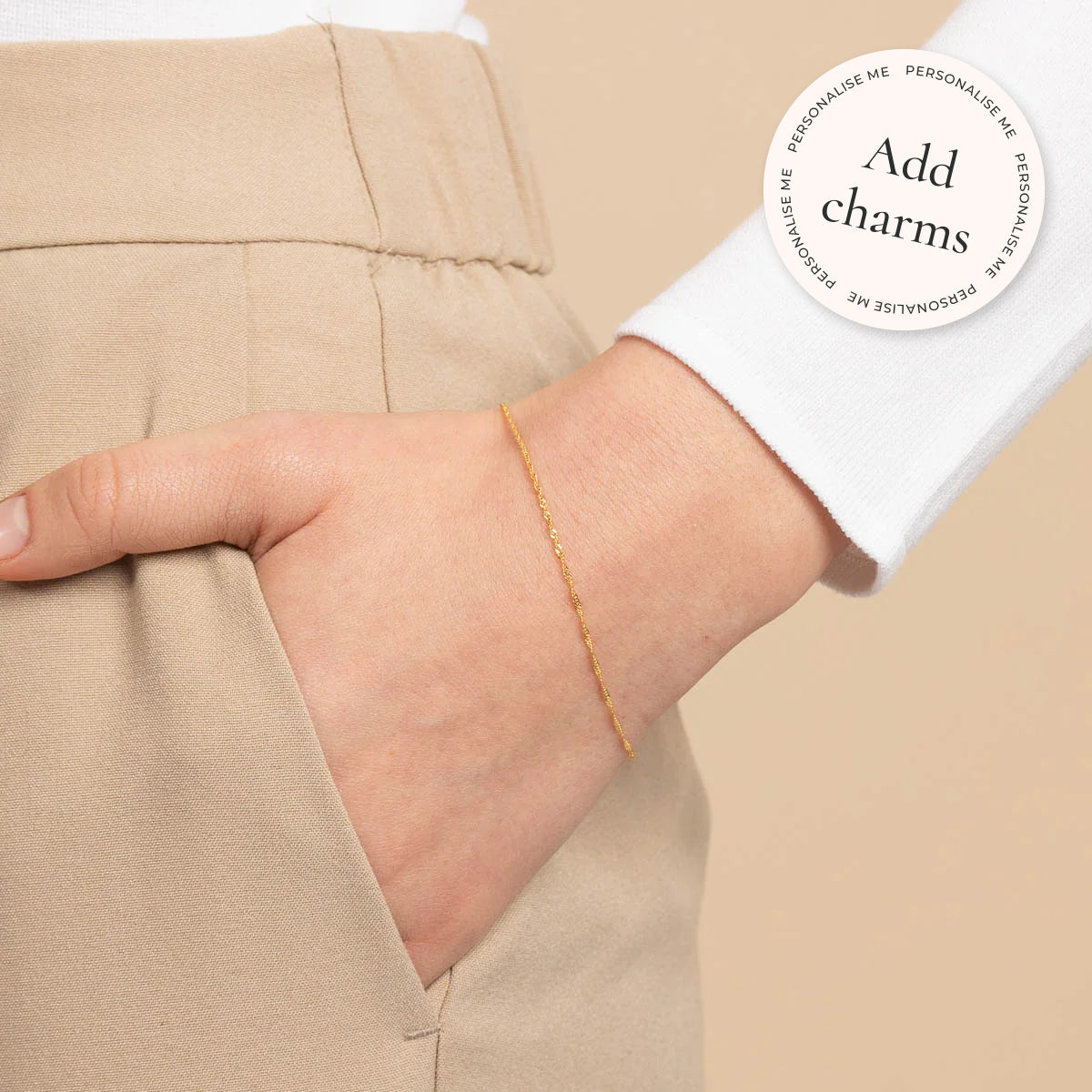 Astrid Chain Bracelet in Solid Gold