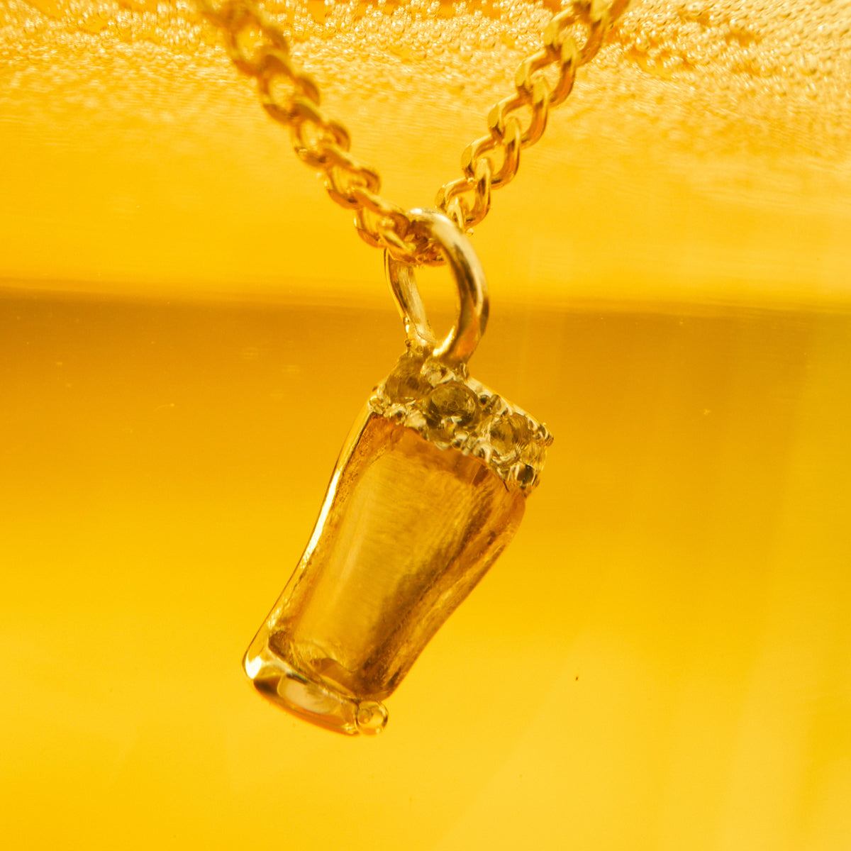 Pint of Beer Charm 9K Gold