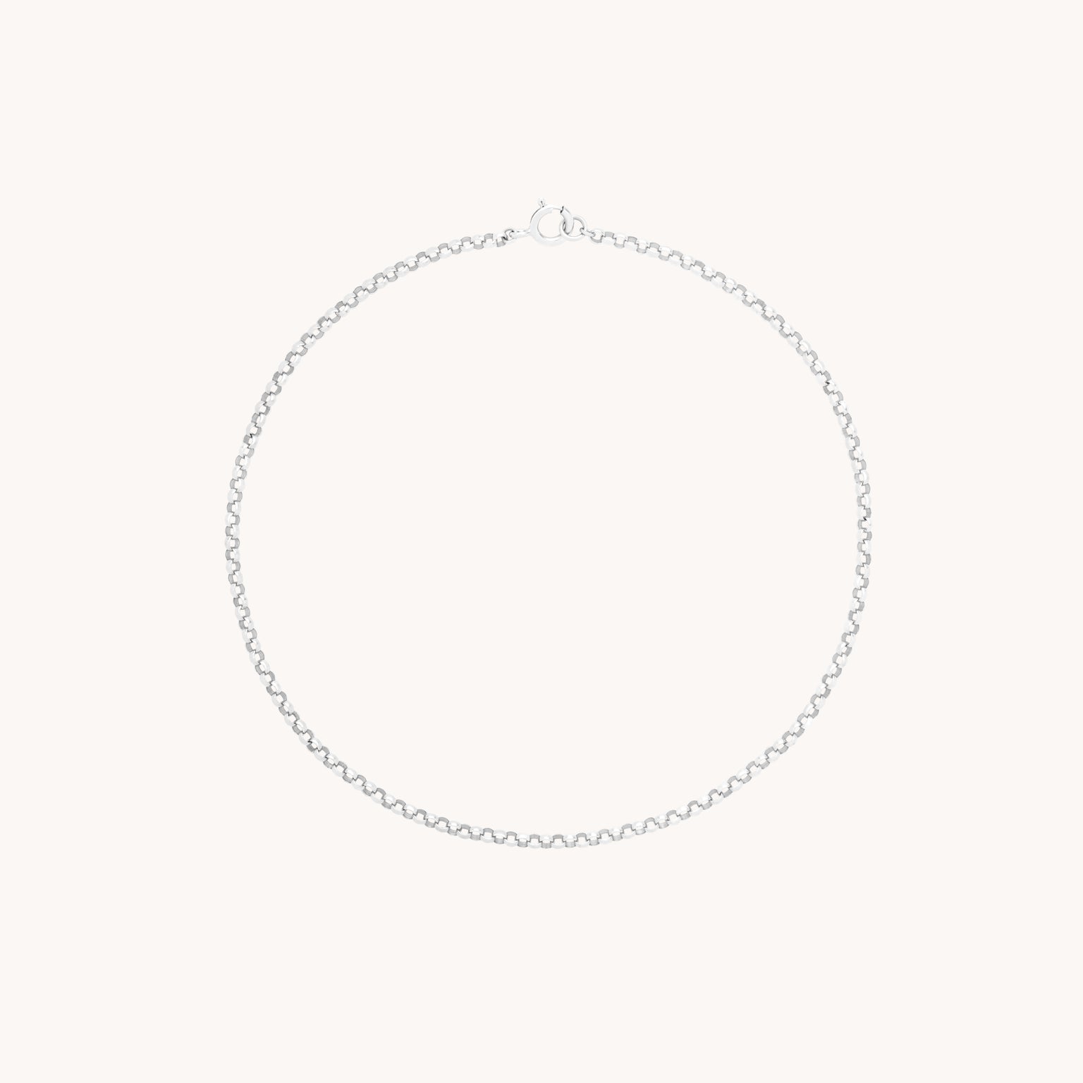 Chelsea Chain Bracelet in Solid White Gold