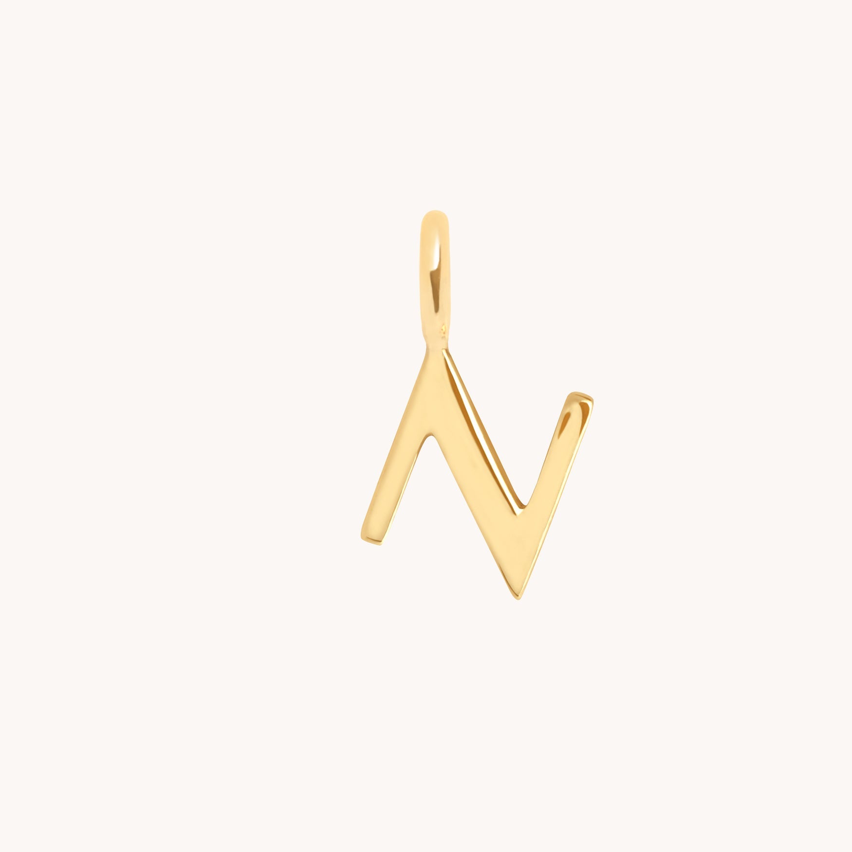 N Initial Charm 9k Gold