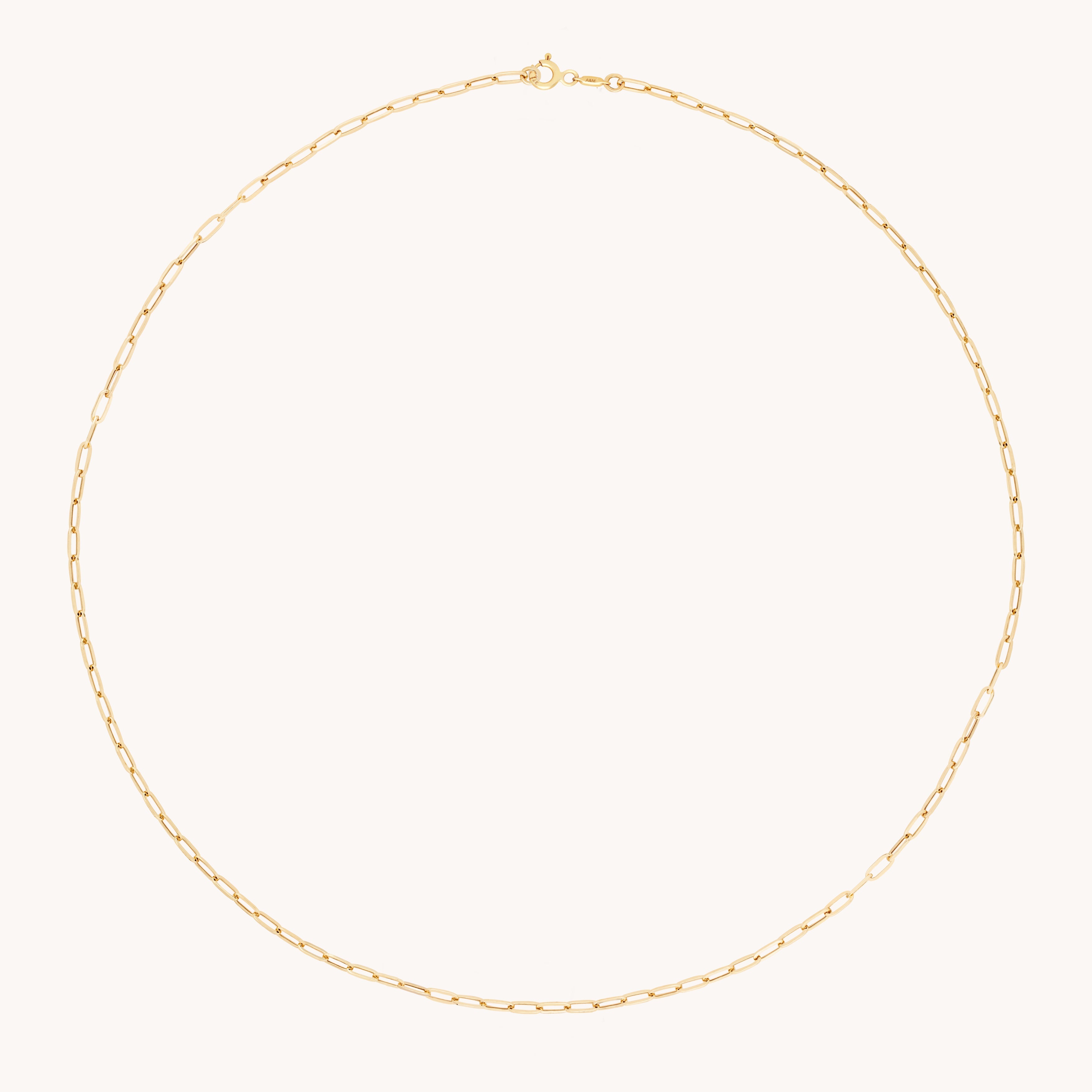 Piccadilly Chain Necklace in Solid Gold