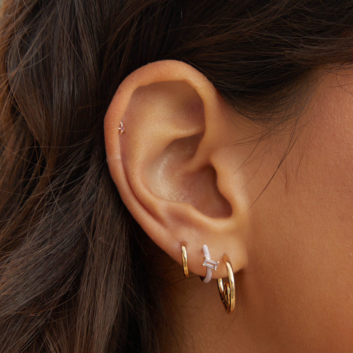 Shell Swirl Gold Hoops | Astrid & Miyu Earrings