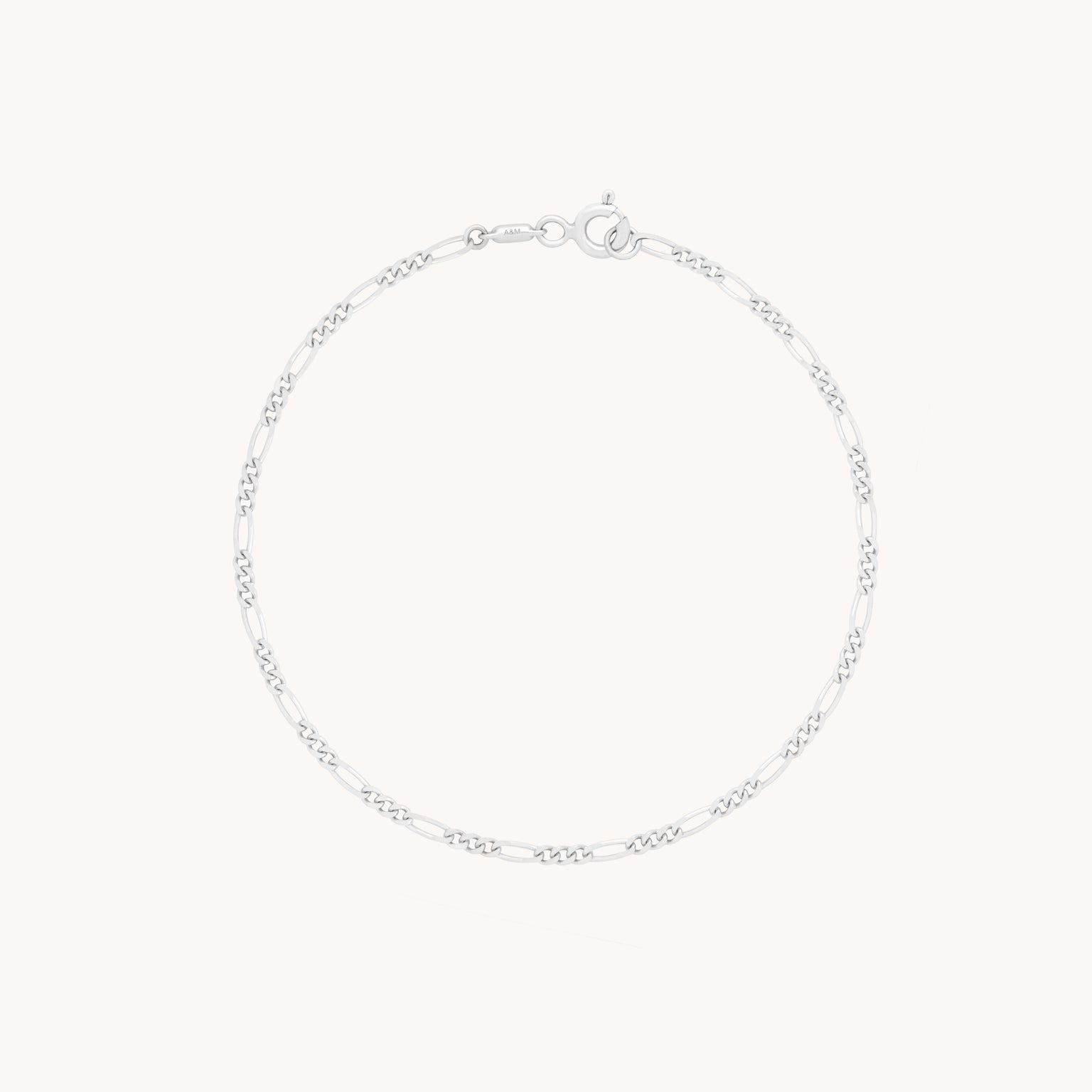 Soho Chain Bracelet in Solid White Gold