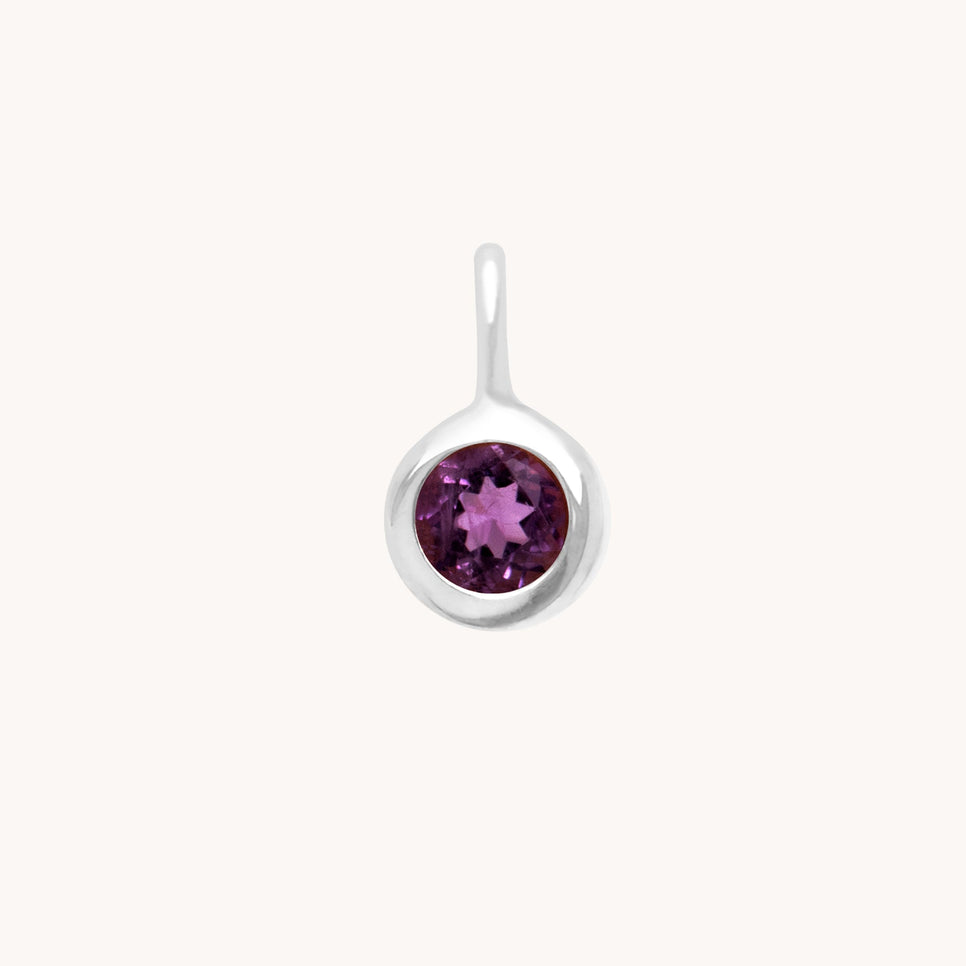 Amethyst Intuition Charm 9k White Gold