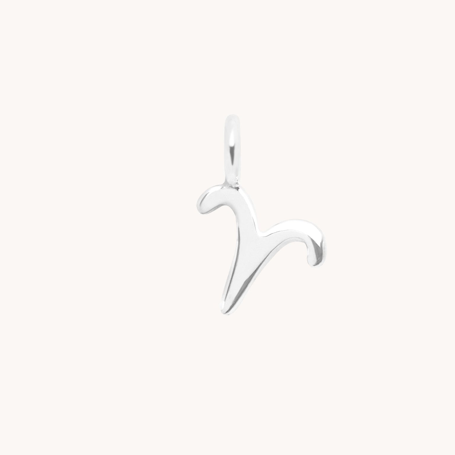 Aries Zodiac Charm 9k White Gold