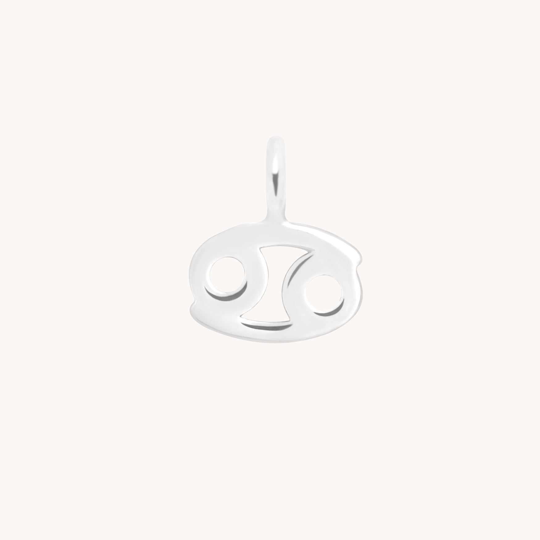 Cancer Zodiac Charm 9k White Gold