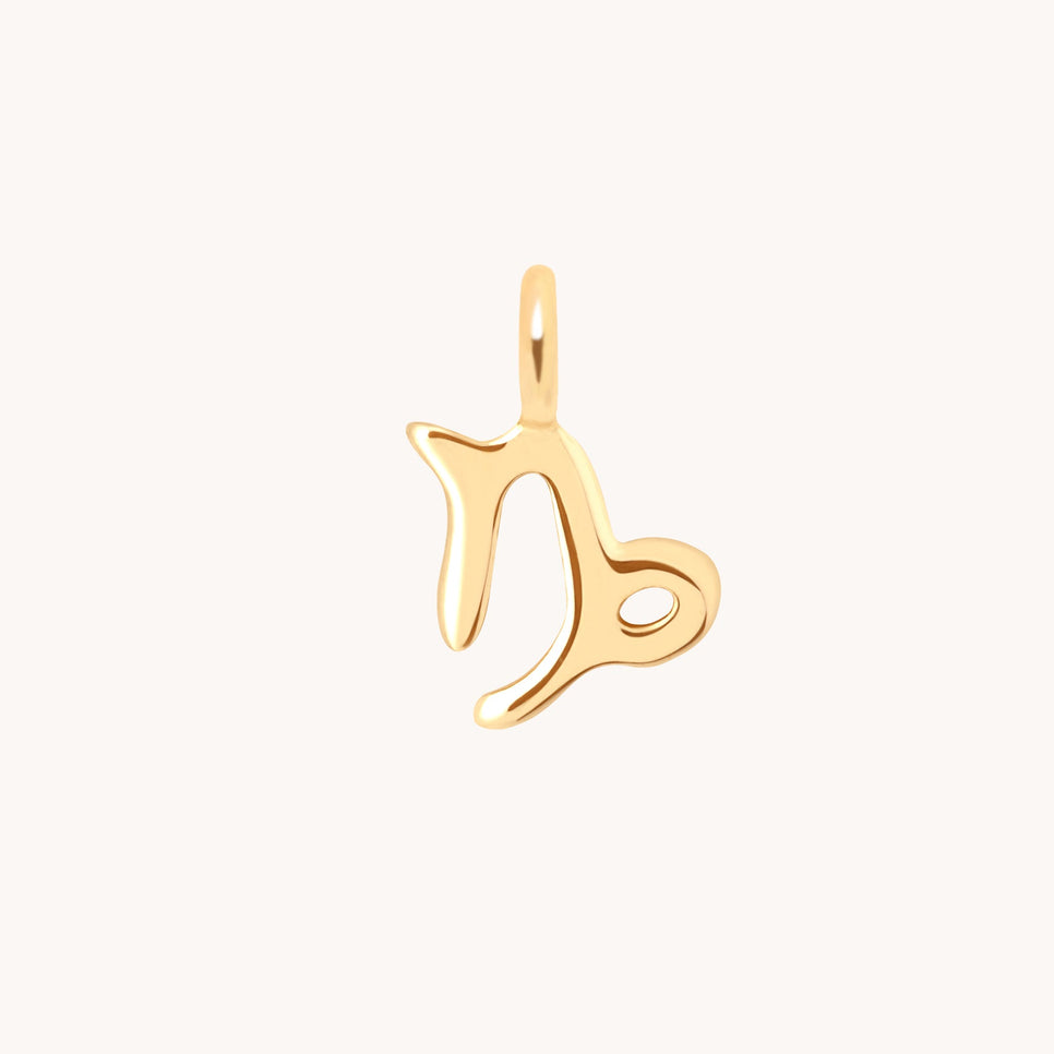 Capricorn Zodiac Charm 9k Gold