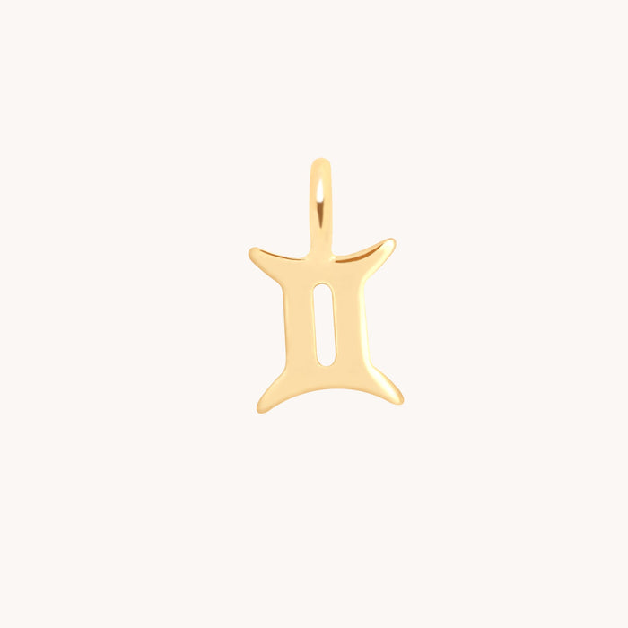 Gemini Zodiac Charm 9k Gold