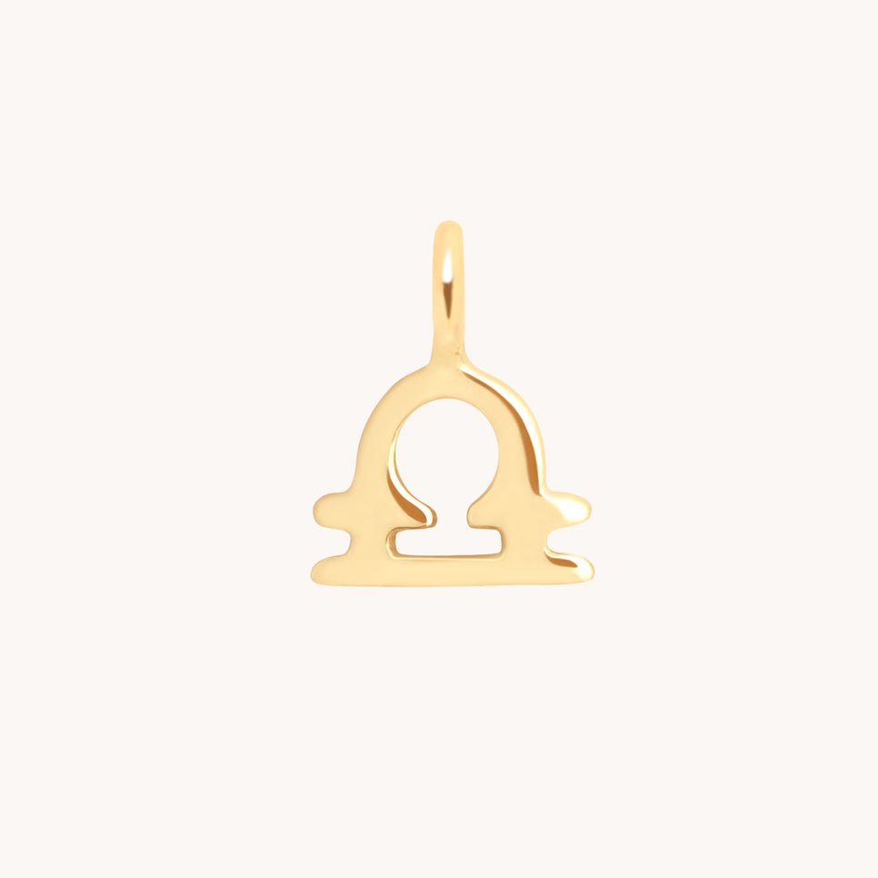 Libra Zodiac Charm 9k Gold