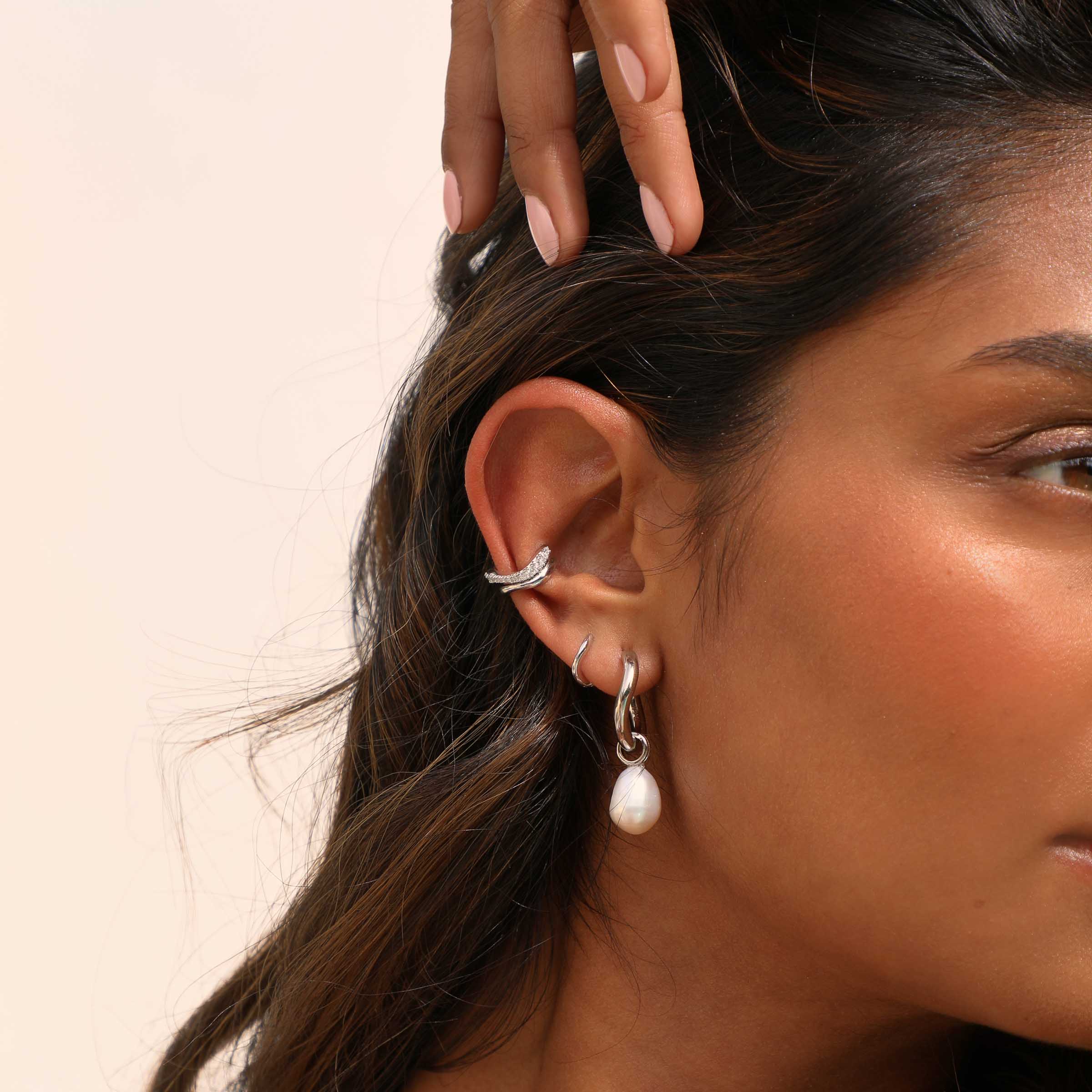 Wave conch sale earring