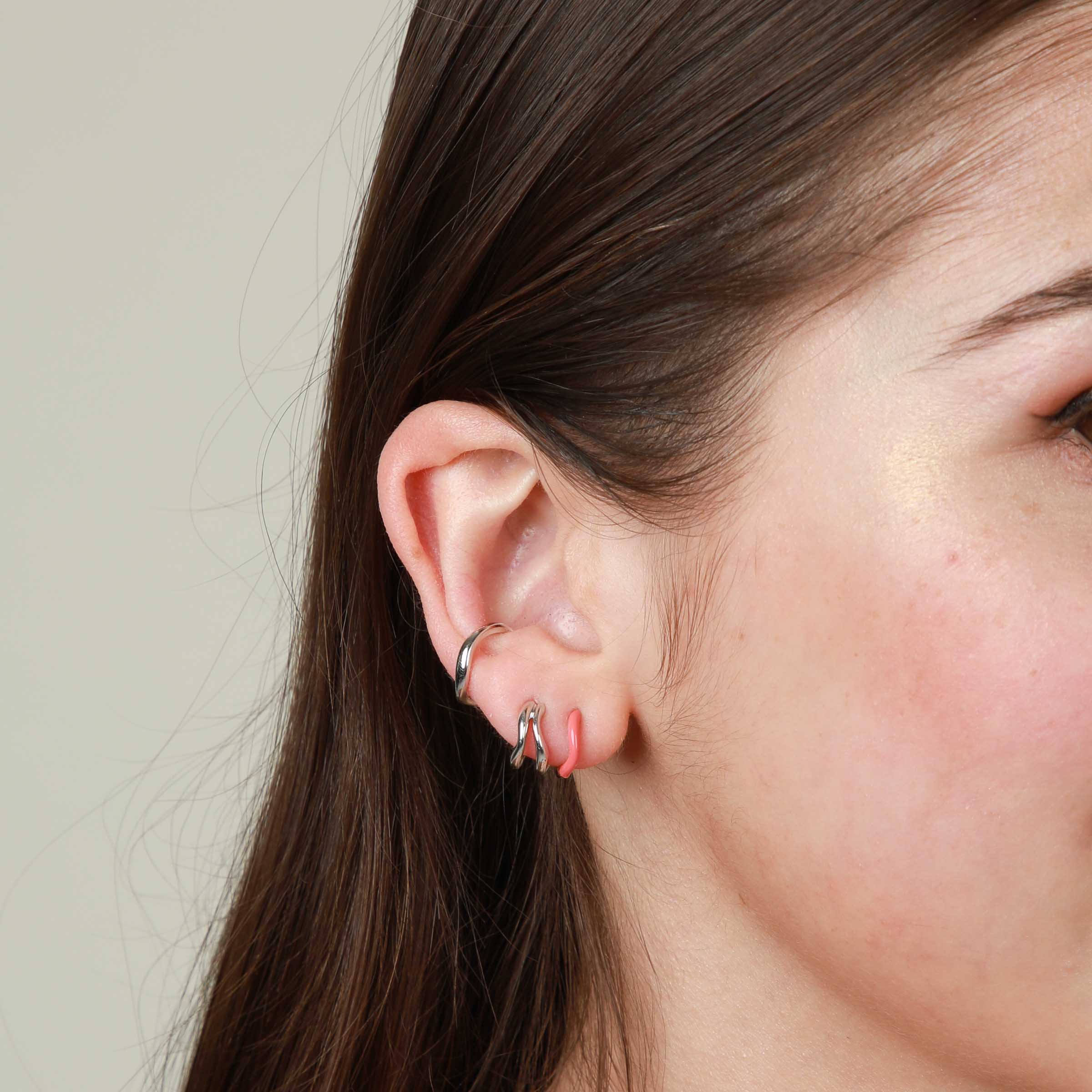 Wave Silver Ear Cuff | Astrid & Miyu Earrings