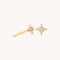 Cosmic Star Crystal Stud Earrings in Gold