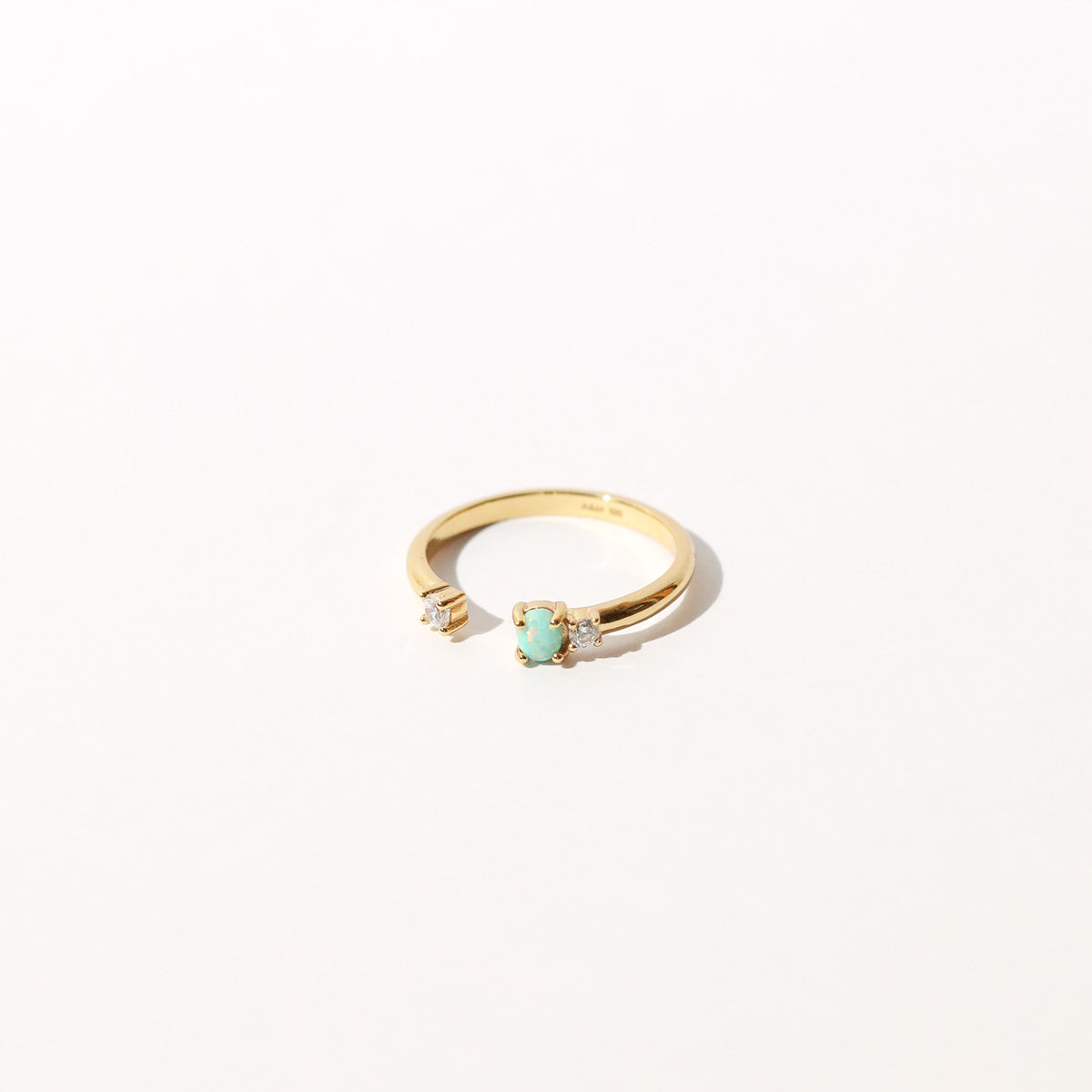 Aura Opal Ring in Gold flat lay