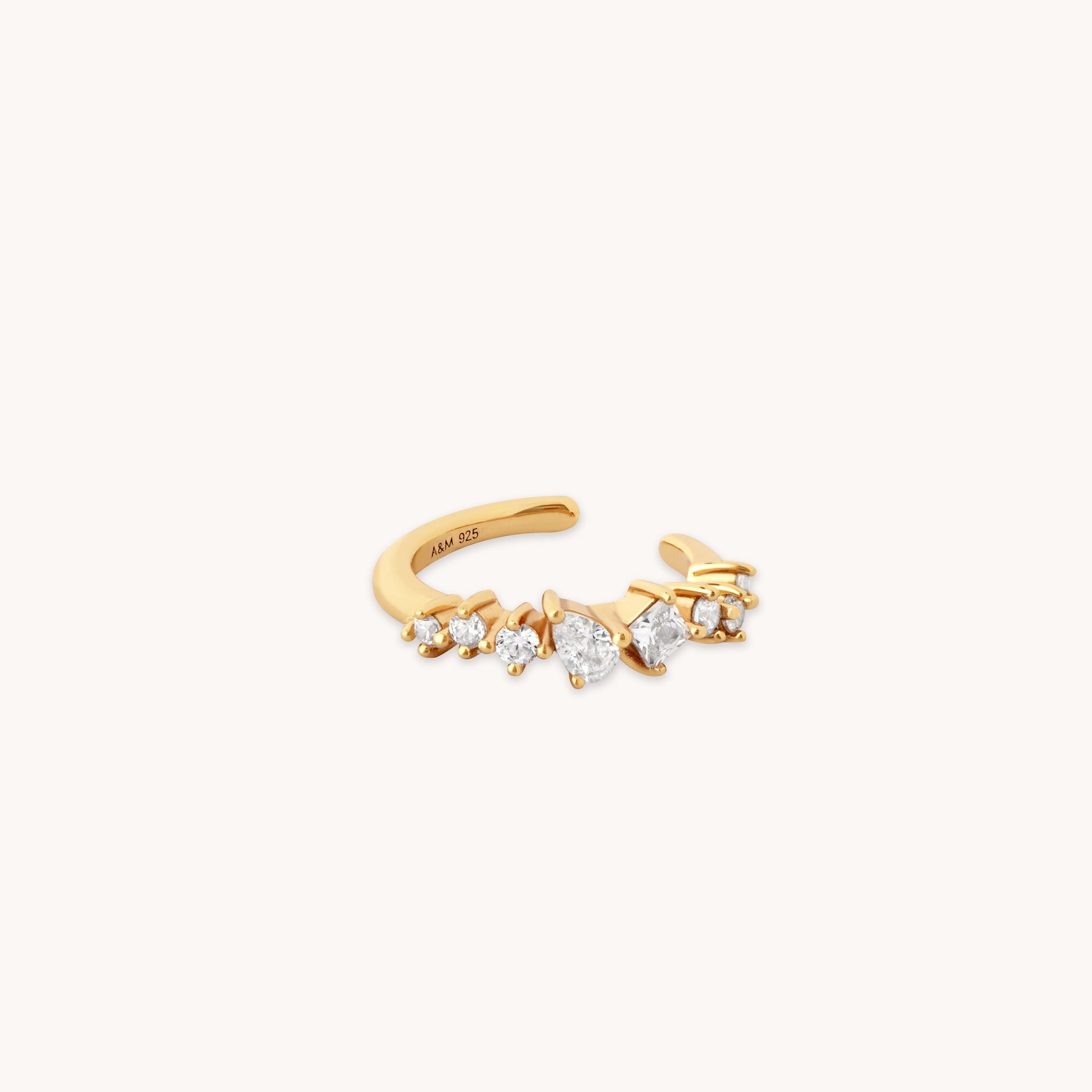 Celestial Gold Crystal Ear Cuff 