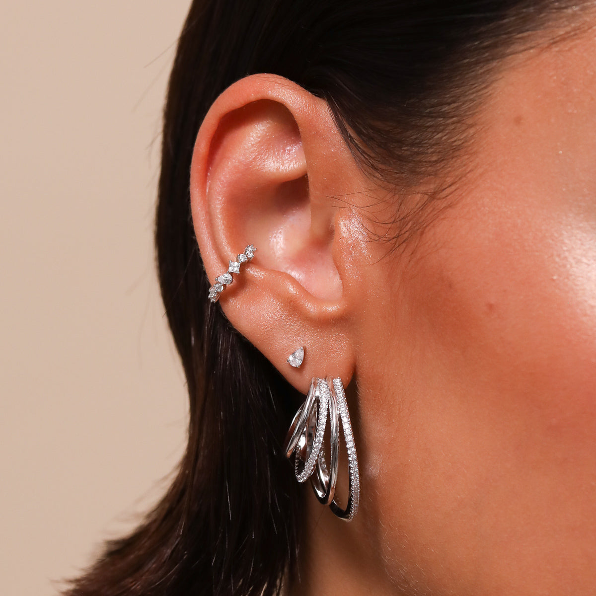 小物などお買い得な福袋 ELLIPSE SWAY EAR CUFF - PURE SILVER 999