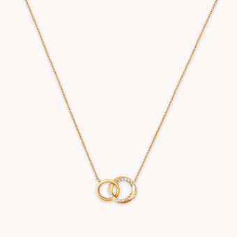 Orbit Crystal Chain Necklace in Gold