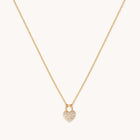 Heart Pave Pendant Necklace in Gold