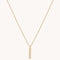 Pleated Crystal Pendant Necklace in Gold