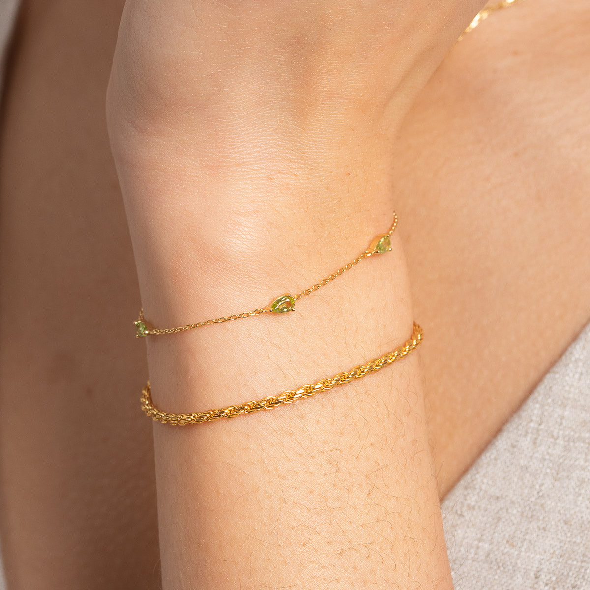 Simple gold sale bracelet for girl