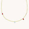 Lemon Jade Charm Beaded Necklace in Gold