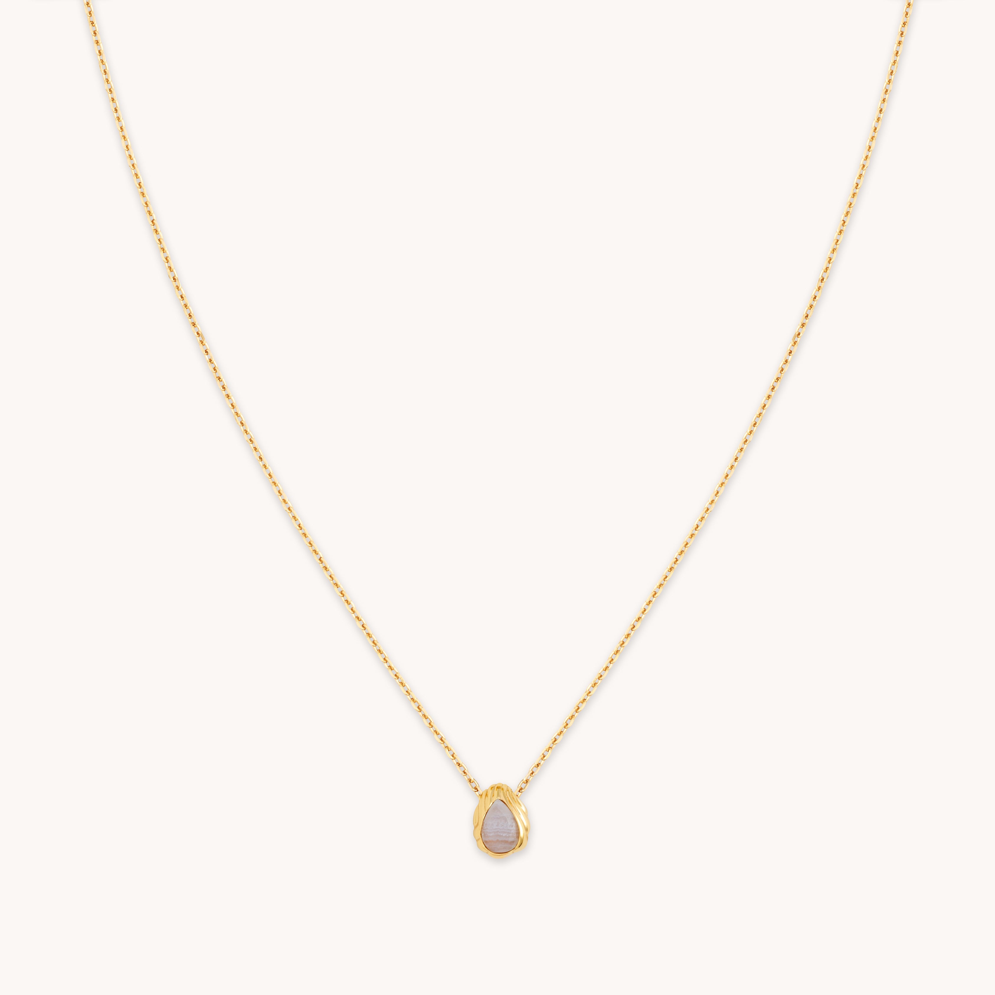 Agate Gold Pendant Necklace | Astrid & Miyu Necklaces