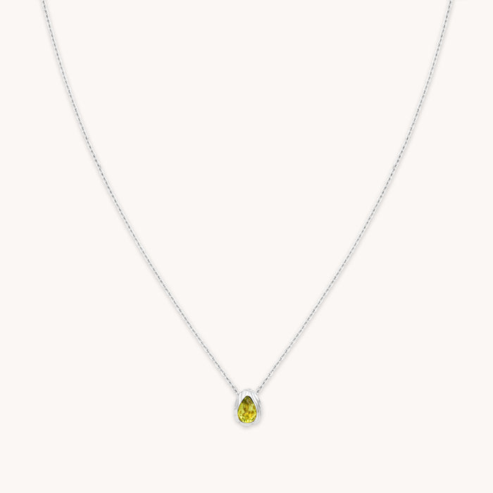 Olivine Pendant Necklace in Silver