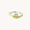 Olivine Enamel Wave Ring in Silver