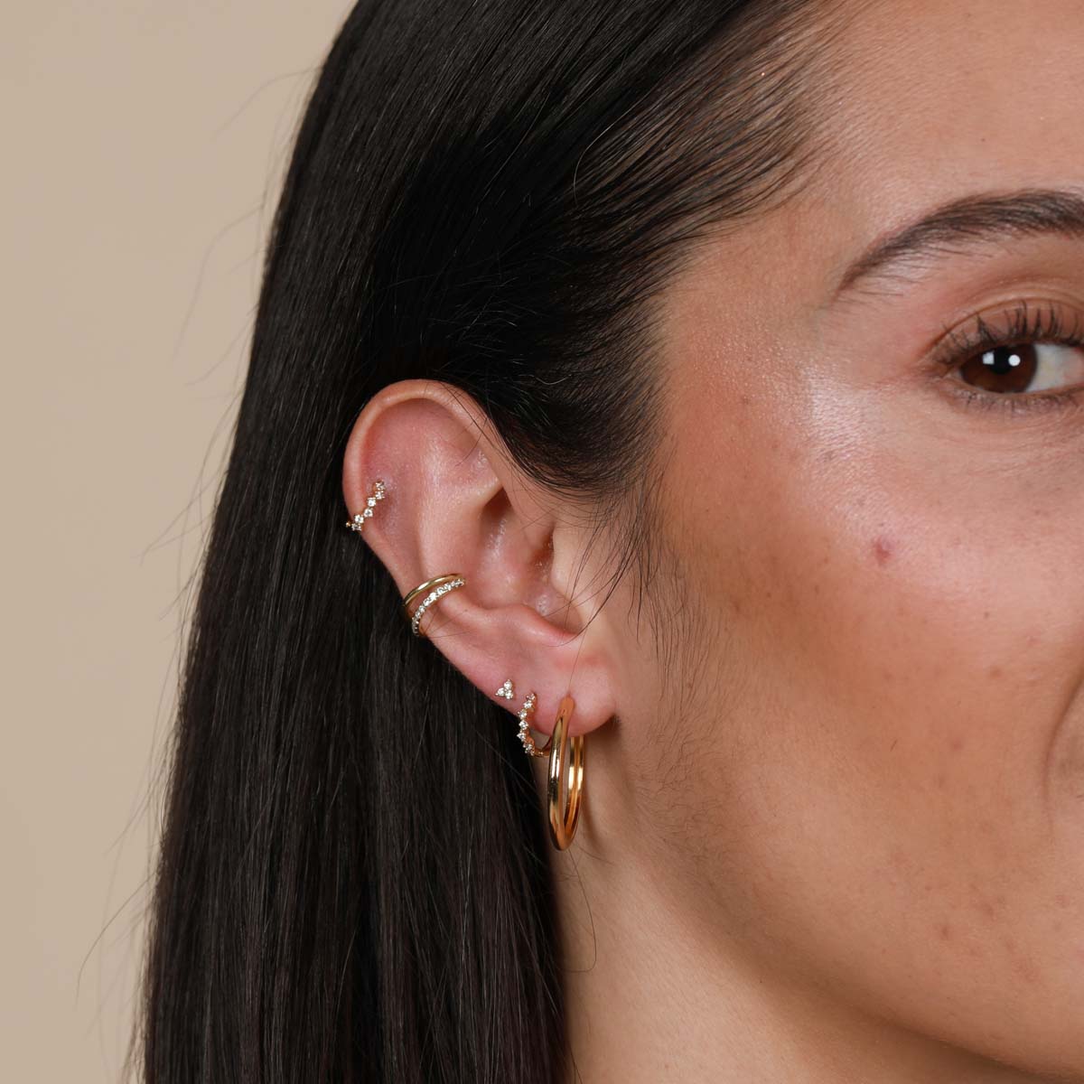 Wholesale High Quality Earrings Colorful Copper Zircon Cartilage Hoop Helix  Earring Upper Ear Piercing earrings Jewelry From malibabacom