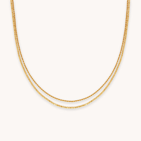 Gold Double Chain Necklace  Monte Carlo by Oomiay – Oomiay Jewelry