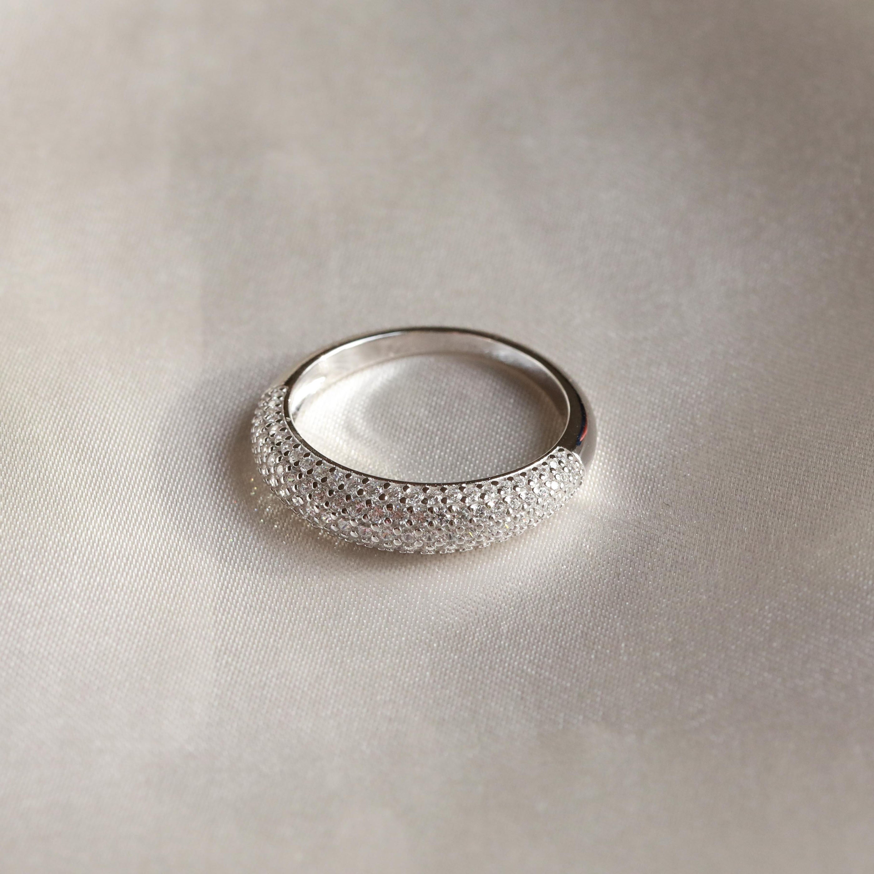 Glimmer Pave Dome Ring_flatlay