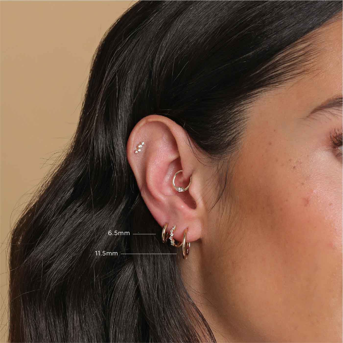 14k White Gold Celtic Cartilage Earring Gold Helix Piercing  Etsy  Coole  ohrlöcher Piercings ohr Cartilagoohrringe