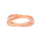 Interlocked Rope & Plain Band Ring in Rose Gold