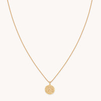 Leo Zodiac Pendant Necklace in Gold