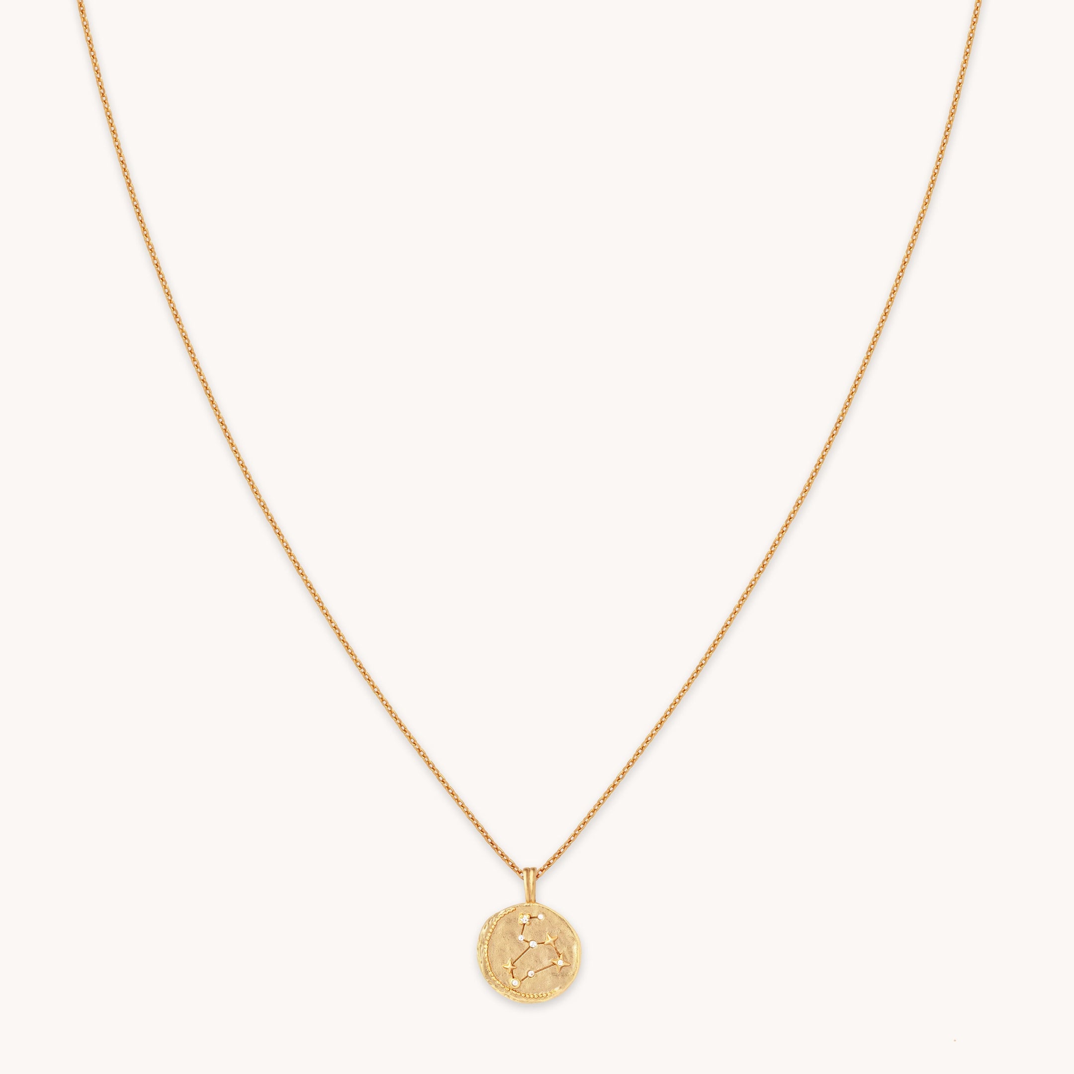 Leo Zodiac Gold Pendant Necklace | Astrid & Miyu Necklaces