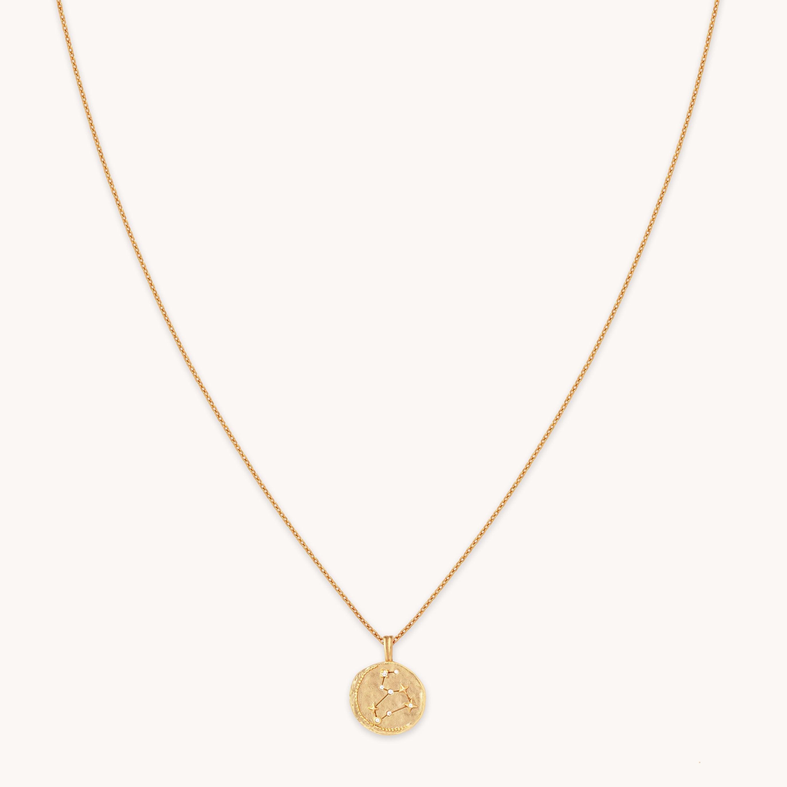 Leo Zodiac Gold Pendant Necklace | Astrid & Miyu Necklaces