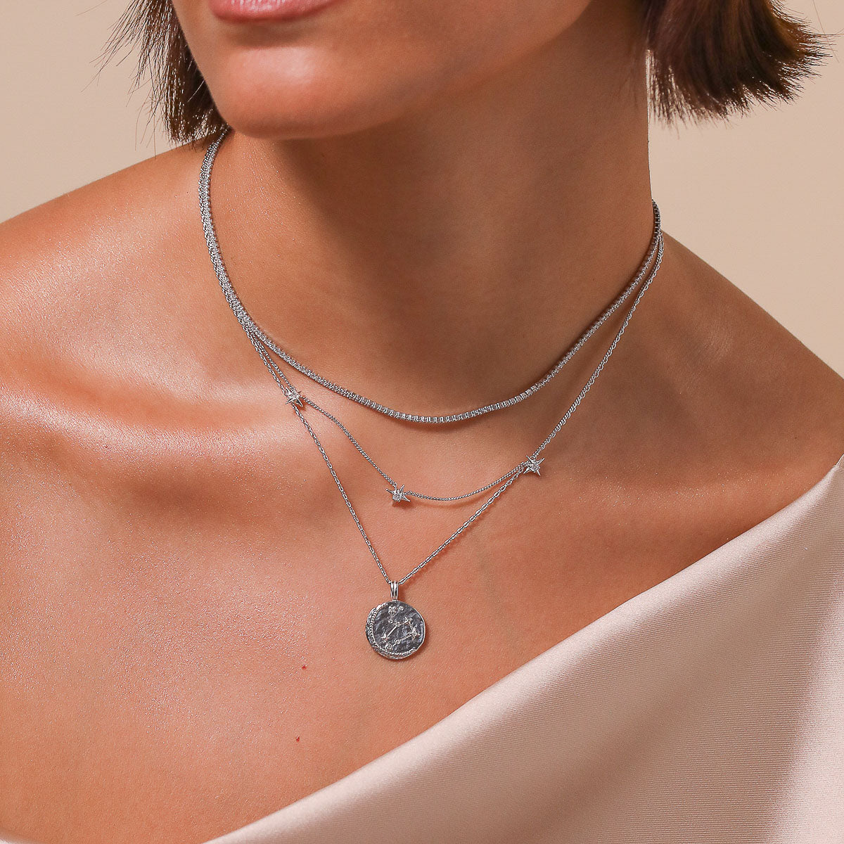 Silver Leo Constellation Necklace - Lily Daily Boutique