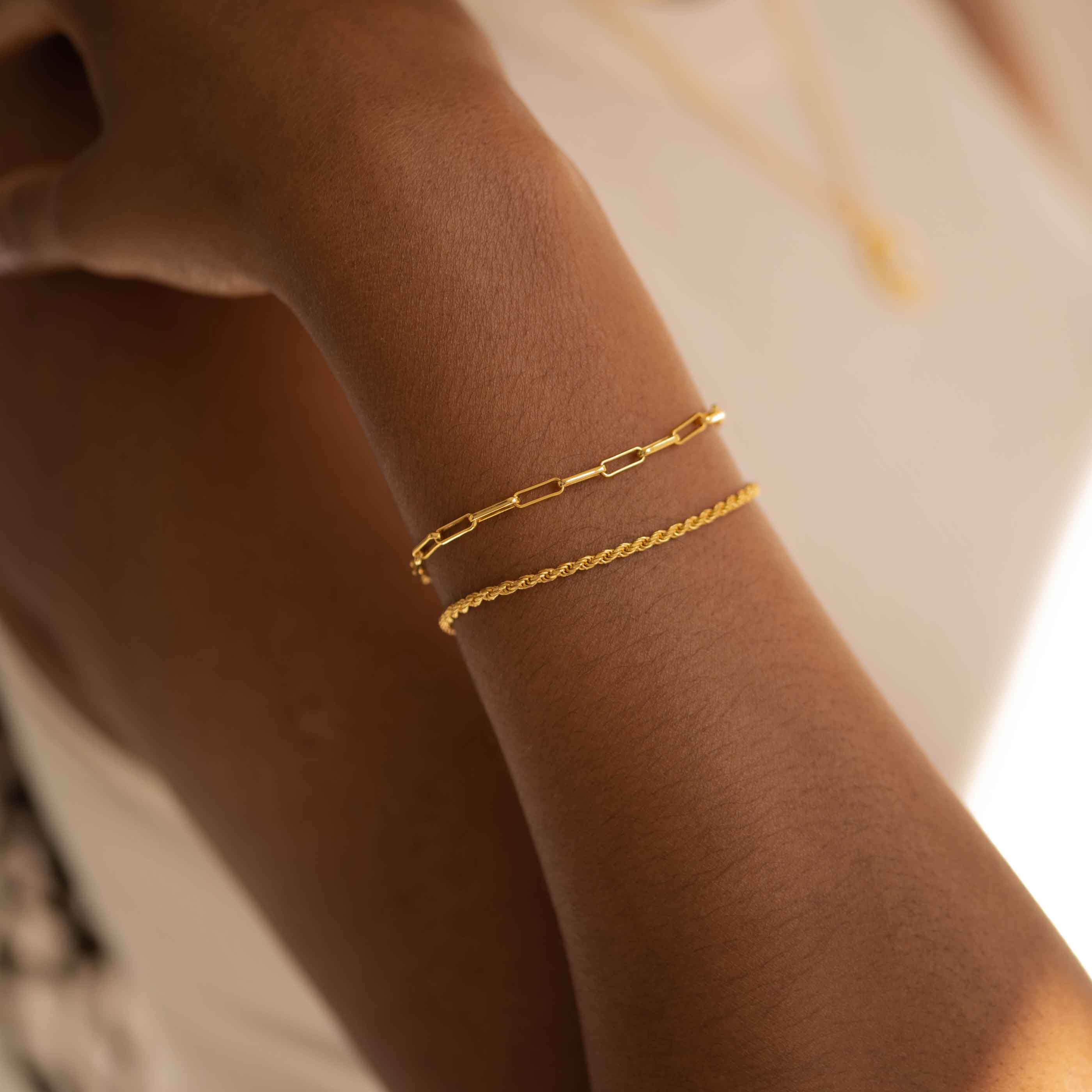 Gold Rope Chain Bracelet | Astrid & Miyu Bracelets