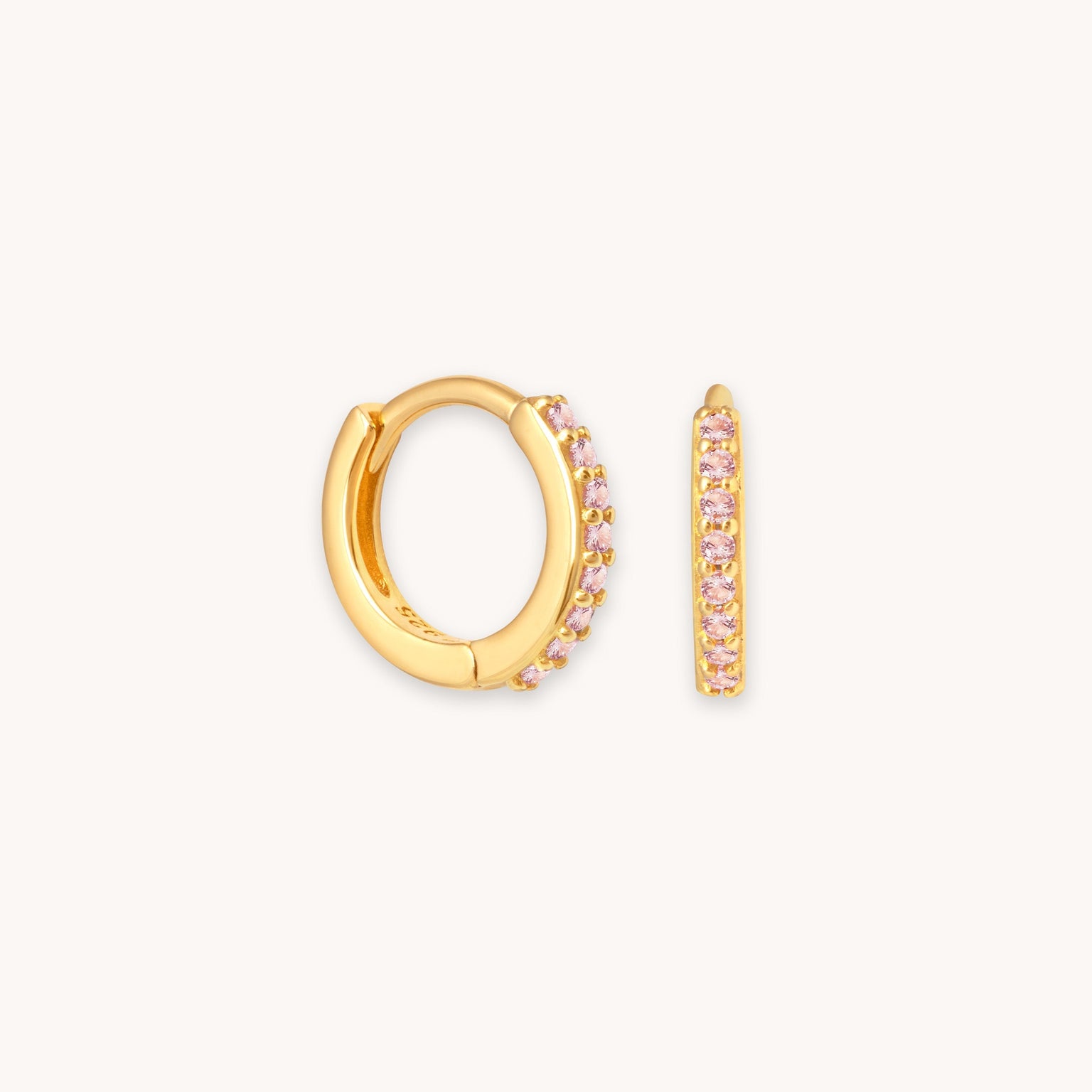October Birthstone Gold Huggies | Astrid & Miyu Earrings