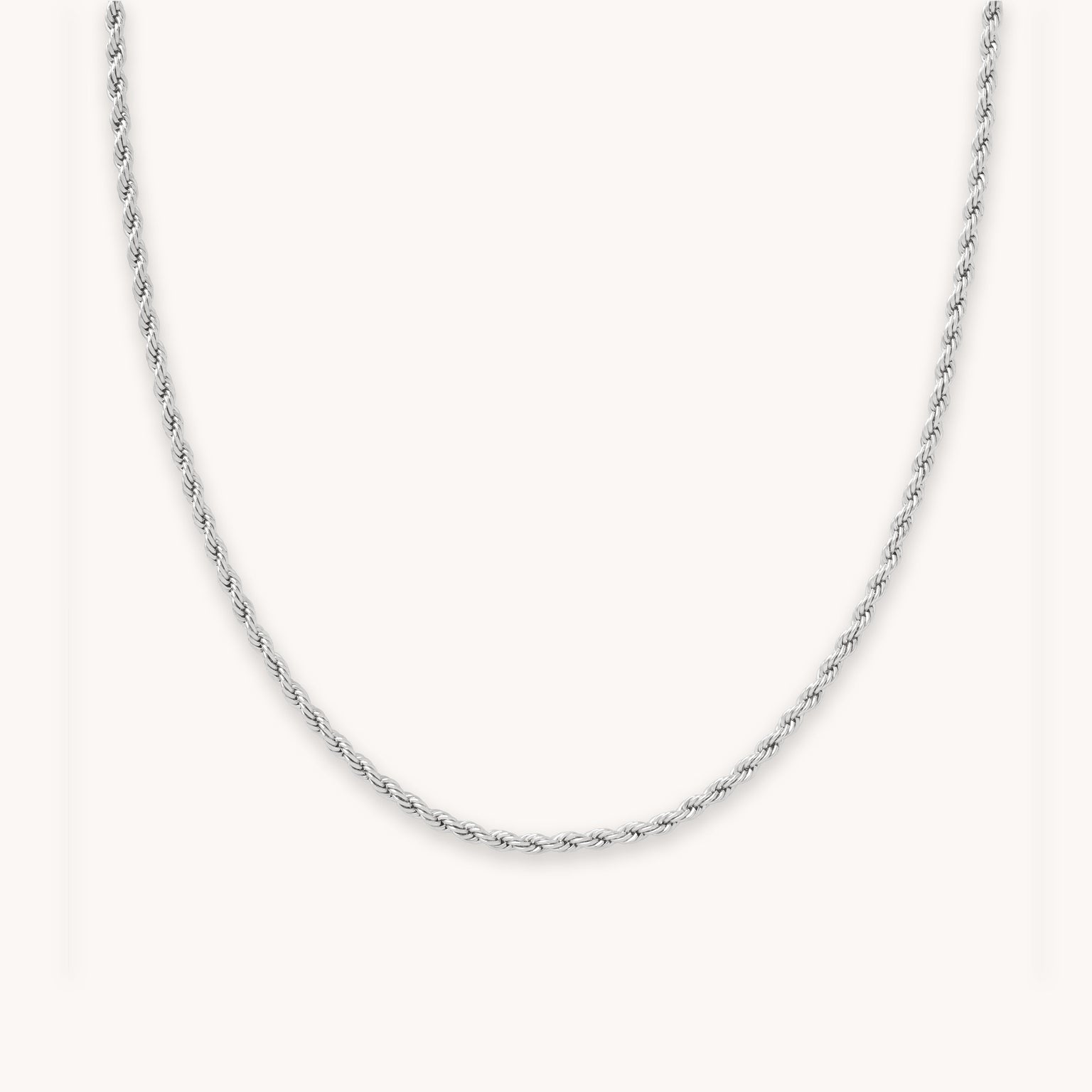 Rope Bold Chain Necklace in Silver