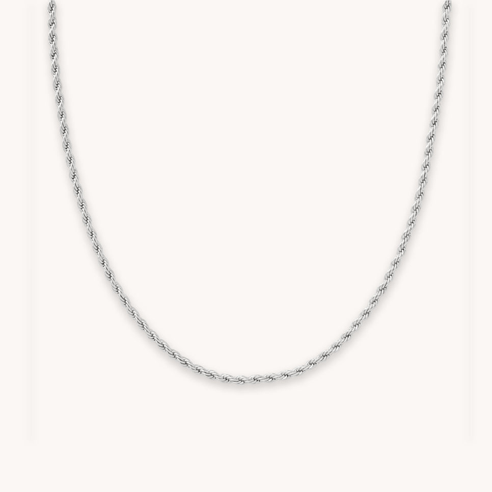 Rope Bold Chain Necklace in Silver