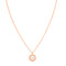 Rope & Pearl Pendant Necklace in Rose Gold