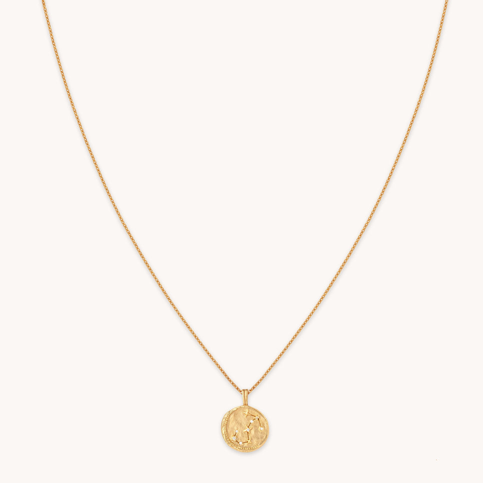 Scorpio Zodiac Pendant Necklace in Gold