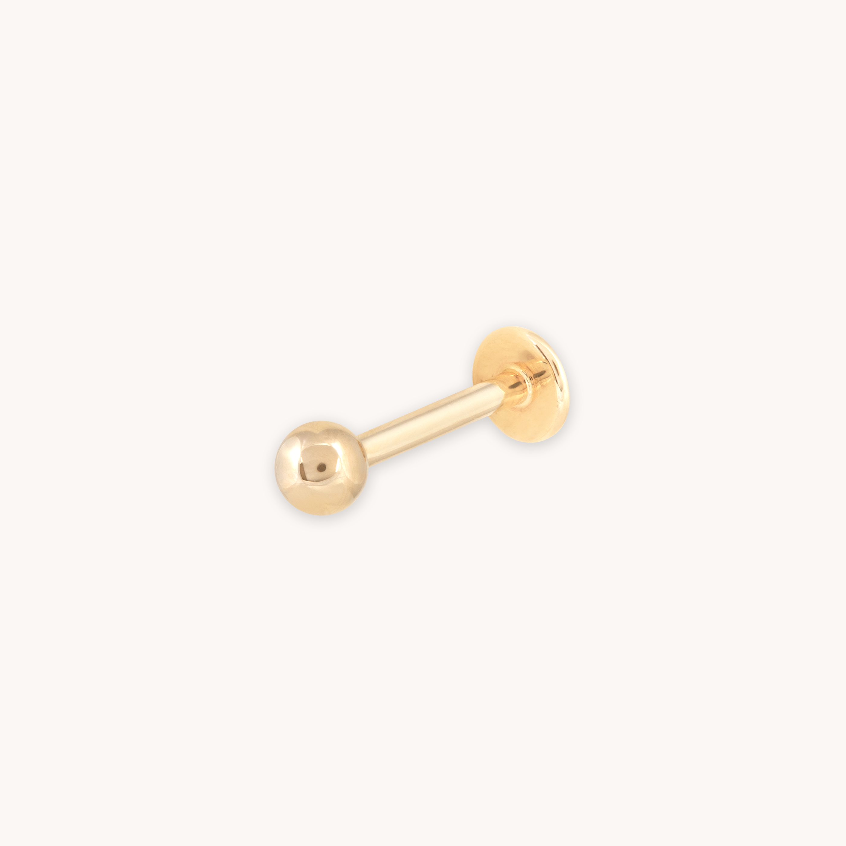 Solid Gold Large Ball Piercing Stud | Astrid & Miyu Earrings