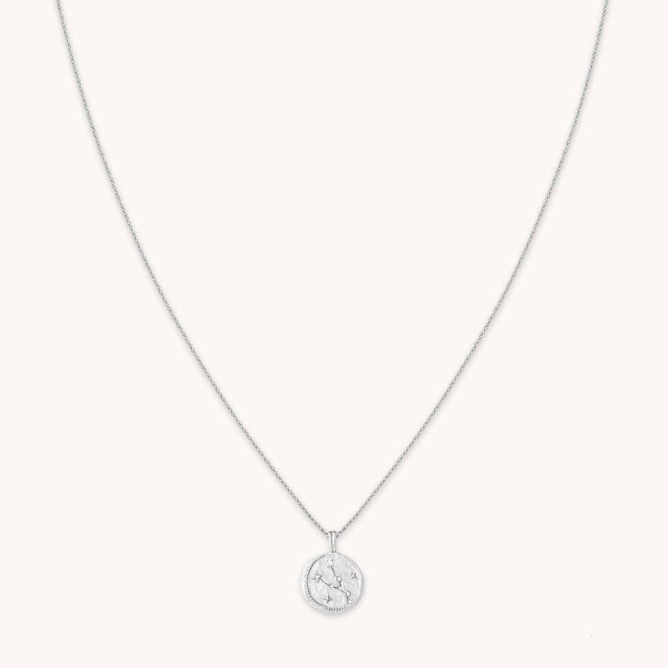 Taurus Zodiac Pendant Necklace in Silver