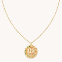 Virgo Bold Zodiac Pendant Necklace in Gold