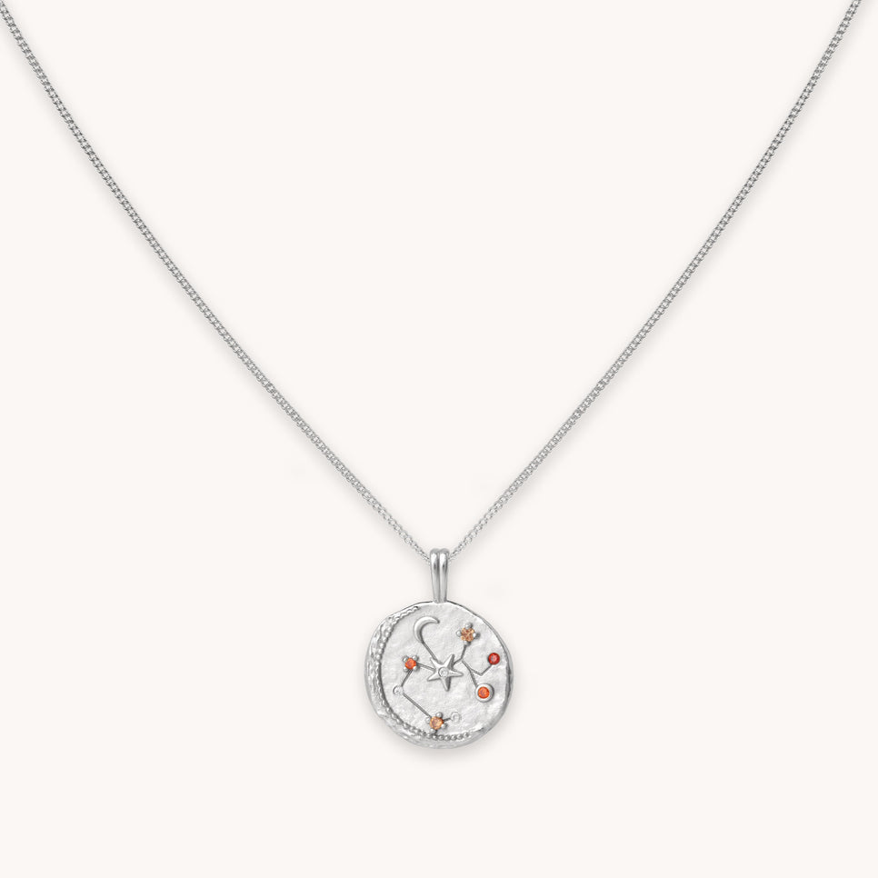 Sagittarius Zodiac Pendant Necklace in Silver