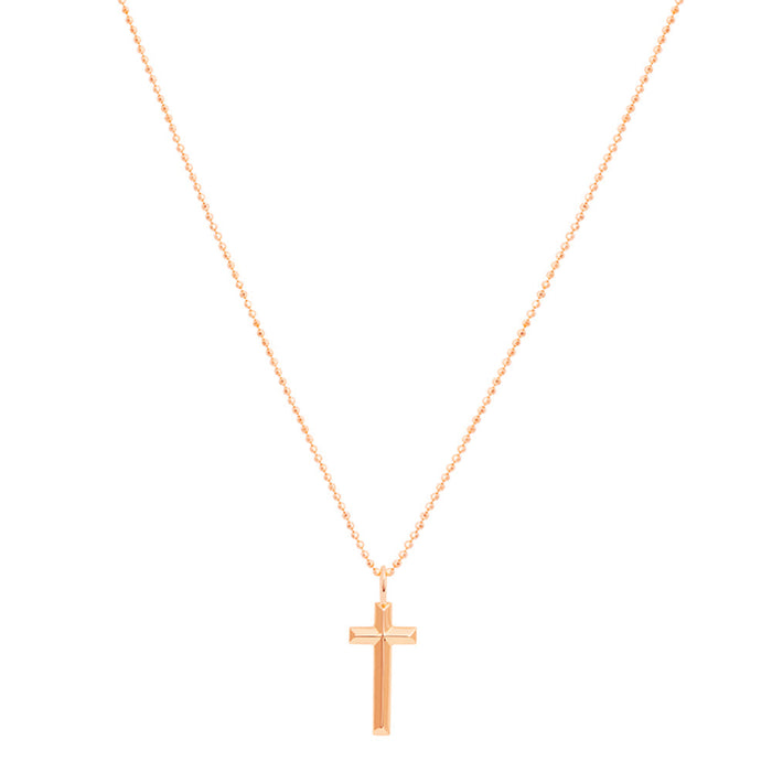 rose gold cross necklace